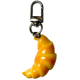 食品サンプルキーホルダー クロワッサン 焼きたて 面白 キーホルダーバッグチャーム アクセサリー フィギュア ミニチュア インテリア 日本のおみやげ 日本のお土産 食品サンプル おもしろキーホルダー パン コレクション パン好き バッグ ポーチ ミニチュア雑貨 送料無料