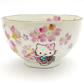 キティちゃん ご飯茶碗 桜 美濃焼 茶碗 日本製ギフト クリスマスギフト HELLO KITTY キティ サンリオ ハローキティ kitty はろうきてぃ キティグッズ ちゃわん お茶碗 母の日 敬老の日 誕生日 贈り物 プレゼント 和柄 雑貨 小物 陶器 磁器 食器