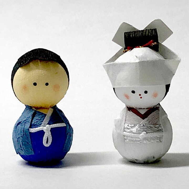 楽天市場 起き上がりこぼし人形 結婚式セット 花嫁と花婿 結婚祝い インテリア人形 縁起物 ミニ人形 フィギュア メール便 送料無料 ホームステイのおみやげ専門店