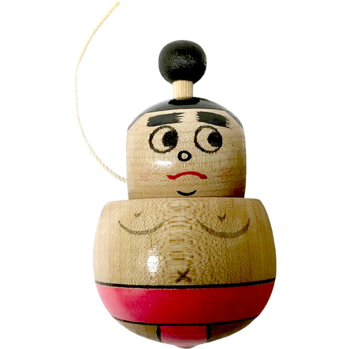 楽天市場】力士独楽 民芸玩具 糸引き力士ゴマ お相撲さん 相撲とり 糸  
