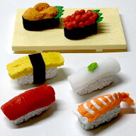 お寿司の消しゴム　おみやげセット寿司消しゴム 寿司フィギア フィギュア消しゴム 日本のおみやげ 外国人…