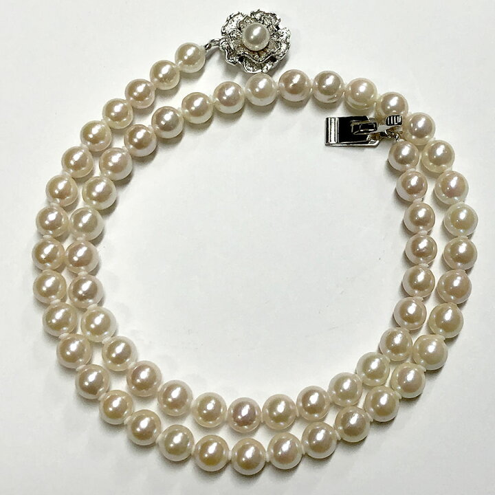 楽天市場】アコヤ 本真珠 ネックレス 6.0-6.5mm 43cm パールネックレス 
