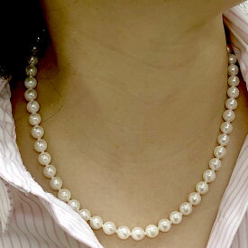 アコヤ本真珠ネックレス P3070n　7.0〜7.5mmパールネックレス 真珠 冠婚葬祭 成人の日 お祝い 送料無料
