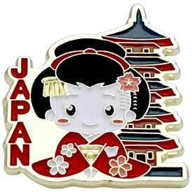 ピンバッジ 舞妓と五重塔 和柄 ピンバッチ 舞妓さん ピンズ 2.5cm x 2.9cm舞妓 ジャパン 安全留め具付き 日本のおみやげ ピンバッチ交換 ピンバッヂ ホームステイのおみやげ 日本土産 ピン バッジ 和風 観光 おみやげ 交換バッジ コレクション 送料無料
