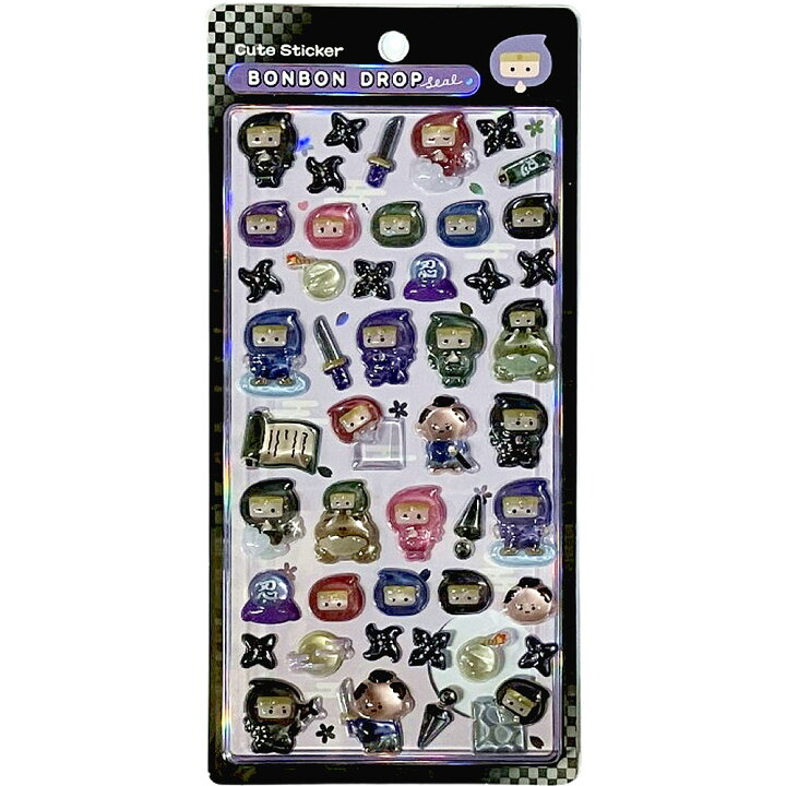 楽天市場】ボンボンドロップシール 忍者 クーリア 正規品3Dシール 