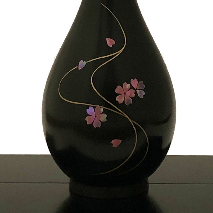 楽天市場】花瓶 螺鈿 (らでん）桜 高岡銅器 螺鈿細工 銅製花瓶縁起物