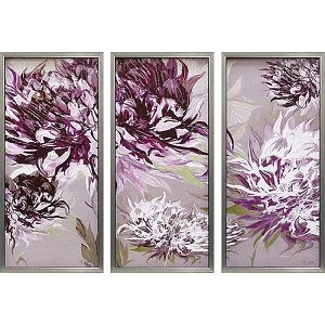 絵画 サリー スカファーディ 「紫の魅惑」 (3枚セット SS-33001周年記念品 プレゼント 退職記念 卒業記念 名入れ相談