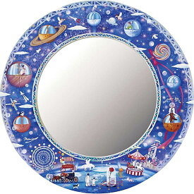 鏡 ミラー タブローズ アートミラー 「なかの まりの（Space Wheel、Lサイズ）」 壁掛用 NM-07524お祝い プレゼント 記念品 粗品
