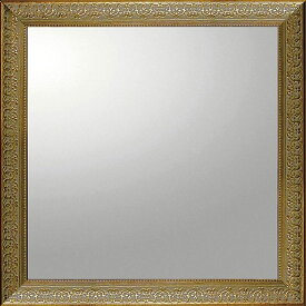 鏡 ミラー　壁掛け デコラティブ 大型ミラー デコラティブ 「正方形（ゴールド）」 壁掛用 BM-14024お祝い プレゼント 記念品 粗品
