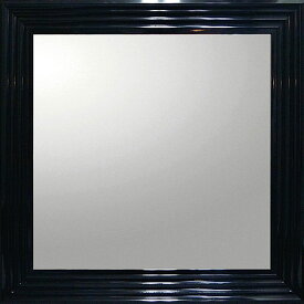 鏡 ミラー　壁掛け デコラティブ 大型ミラー シャープ 「正方形（ブラック）」 壁掛用 BM-16021お祝い プレゼント 記念品 粗品