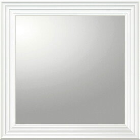 鏡 ミラー　壁掛け デコラティブ 大型ミラー シャープ 「正方形（ホワイト）」 壁掛用 BM-16022お祝い プレゼント 記念品 粗品