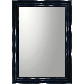 鏡 ミラー　壁掛け デコラティブ 大型ミラー シャープ 「長方形（ブラック）」 壁掛用 BM-23021お祝い プレゼント 記念品 粗品