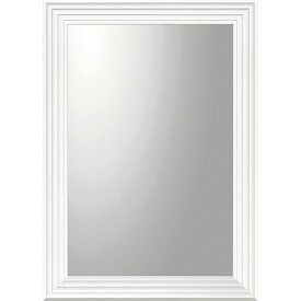 鏡 ミラー　壁掛け デコラティブ 大型ミラー シャープ 「長方形（ホワイト）」 壁掛用 BM-23022お祝い プレゼント 記念品 粗品