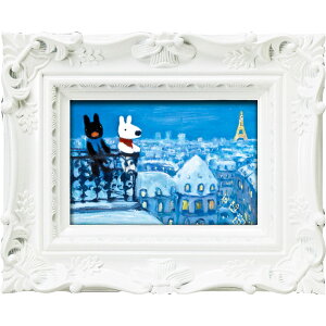 絵画額 リサとガスパール デコラティブ アートフレーム 「星に願いを」 壁掛、卓上両用 GL-01382周年記念品 プレゼント 退職記念 卒業記念 名入れ相談