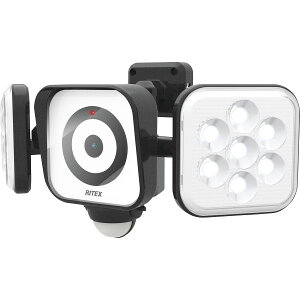 LEDセンサーライト防犯カメラ8W×2灯 C-AC8160 （ギフト対応不可） (送料無料）