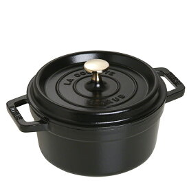 送料無料 staub ストウブ ココット ラウンド 20cm ブラック 40509-487 国内正規品 生涯保証付