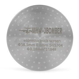 MHW-3BOMBER 58.5mm コーヒーフィルタースクリーン 厚さ0.8mmろ過精細 再利用可能 ポルタフィルターバスケット用 二重-エスプレッソパックスクリーン304ステンレス FG5590