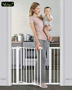 BabySafe ベビーゲート ペットゲート 安全ゲート子供/犬/猫 赤ちゃんゲート 階段 ベビーフェンス 突っ張り式 ベビーガード 柵 高さ77cm 取付幅75-84cm