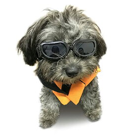 [マラソン期間中ポイント5倍]Dog Goggles - Small Dog Sunglasses Waterproof Windproof UV Protection For Doggy Puppy Cat - Black 14