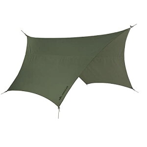 U nigear ヘキサタープ tcタープ ポリコットン 5m延長ベルト付き 3.2mx2.9m テントとの取り組み可能 焚き火 タープ 遮光 遮熱 難燃 軽量 コンパクト キャンプ アウトドア (320*290cm, グリーン)