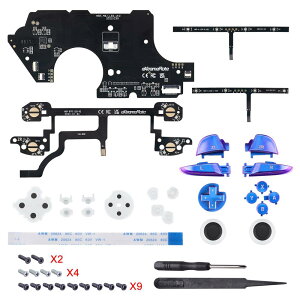 LED付きコントローラーではない-eXtremeRate Nintendo Switch Proコントローラーに対応用LEDキット部品、マルチカラー発光サムスティックD-pad ABXY ZR ZL LRクラシックシンボルキーDTFS LED組み立てキットV2