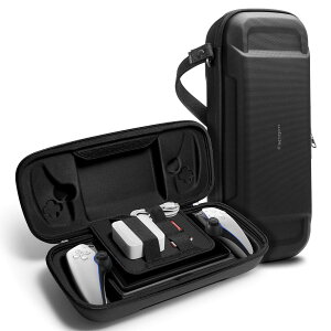 Spigen PlayStation Portal �P�[�X �����[�g �v���[���[ ���[�o�b�O ���[�P�[�X �ی�J�o�[ �n�[�h�V�F�� �g���x�� �L�������O �P�[�X AFA07236 (�u���b�N)
