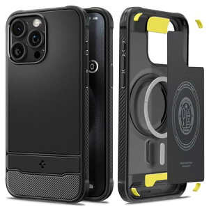 Spigen iPhone 15 Pro P[X MagSafe ϏՌ ČRMILKi擾 }bg }Olbg ₷ J[{fUC Ռz 菝h~ MagSafe CX[dΉ MbhEA[}[E}OtB