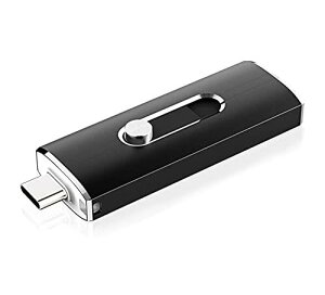 USBメモリ 256GB USB 3.1 2in1 Type-C 最大読出速度370MB/s、最大書込速度380MB/sフラッシュドライブデュアルドライブ USBサムドライブ超高速256GB USB Cドライブ (ブラック)
