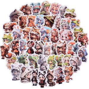 コラージュ 素材 女の子 シール 人物 おしゃれ ステッカー 100枚セット (女の子B)