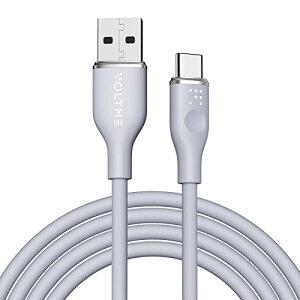 VOLTME USB Type C P[u _炩VR ܂Ȃ fh~ ^Cvc P[u QuickCharge3.0Ή Xperia/Galaxy/LG/iPad Pro/MacBook ̑ Android(AhCh)  i1.8m O[j