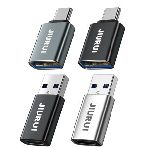 JIURUI USB C変換アダプタ OTG対応 USB-C to USB-A 3.0メス 超高速データ転送、バックアップ、アプリ不要、QC3.0急速充電同期 対応機器:タイプC機器