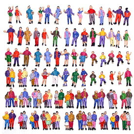 [マラソン期間中ポイント5倍]情景コレクション 人間 人形 人物 人間フィギュア塗装人 1:87~100 100本入り 箱庭 装飾 鉄道模型 建物模型 ジオラマ 教育 DIY