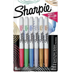 Sharpie シャーピー メタリック 油性マーカー 6色セット F 中字 油性ペン 2029678