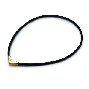磁気ネックレス チタン ゲルマニウム Vタイプ&直線タイプ変換可能 1本で2種類のデザイン シリコン おしゃれ 人気 スポーツ ビジネス メンズ レーディス 男女兼用 49cm(ゴールド)