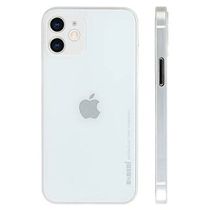 iPhone 12ΉP[X 0.3^ memumiR SʕیJo[ wh~ th~ 6.1C` lCP[XEJo[ (Trans-White)