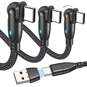 PD60W USB Type C P[u L^ 180°]y1m/2m/2mE3{ZbgzUSB-A/USB-C to USB-C/Type-C 3A}[d & f[^] & ^Cvc [dP[u AndroidȂType C@ΉyTUNKIAzi1m/2m/2mEj