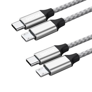 GHNTJAP Type C Micro USB P[u 0.3M y2{Zbgz USB C to Micro USB OTGP[u }CNusb ^Cvc USB2.0 f[^] [d\ AndroidX}zȂǑΉ