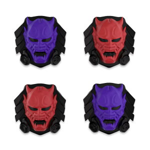 PlayVital Steam Deck LCDに対応用サムグリップキャップ、ps portal対応用ジョイスティックキャップカバー、Steam Deck OLEDに対応用グリップジョイスティックキャップ【鬼のマスク】