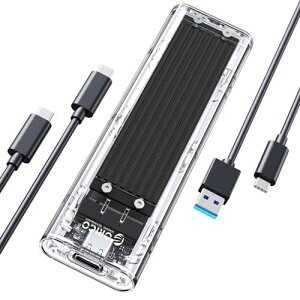 y10Gbpsz ORICO USB3.1 Nvme M.2 SSDP[X M-Key/B&M KeyiNvmê݁j USB3.1 Gen2 10Gbps OtP[X UASP Trim Ή 2230/2242/2260/2280 SSDΉ _uP[ut M.2 SSD ϊA_v^  TCM2-BK