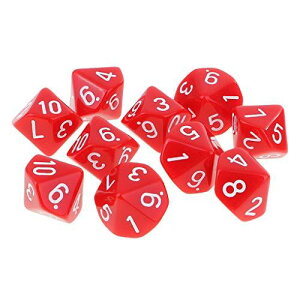 Yourandoll 10 ʑ̃_CX D10 (1-10) TCR 10ʃ_CX Dungeons and Dragons ADNDA TRPGA MTGȂǃe[uQ[p (bh)