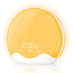 TITIROBA 目覚まし時計 光 めざまし20段階調整可能音量 YABAE Wake Up Light ウェイクアップ ライト 7種類の自然音 置き時計 光目覚まし スリープタイマー スヌーズ ラジオ ナイトライト イルミネー