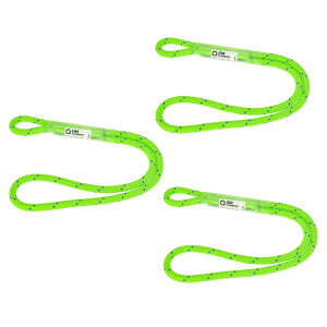 GM CLIMBING 6mm ダブルブレード プルージックループ 31cm クライミング アーボリスト 長さは調整可能 グリーン 3本入りセット