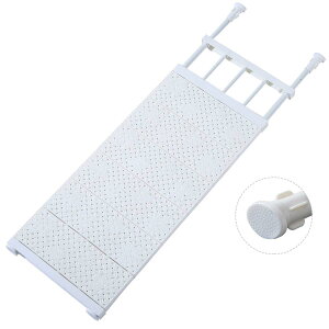 つっぱり棚 突っ張り棚 強力伸縮棚 強い負荷 ドリル不要 強力突っ張り棚 ホワイト 強力伸縮タイプ 滑り止め つっぱり棒 (奥行30cm 幅73〜130cm)