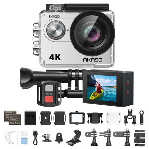AKASO EK7000 ANVJ 4K30FPS 20MP J WiFi O}CNΉ 30Mh HDMIo 170xLpY Rt 1050mAhobe[2t ANVJ EFAuJ Lx