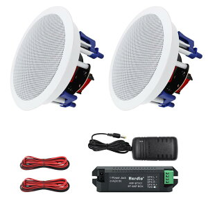 Herdio 300W Bluetooth V䖄ߍ݌^Xs[J[ 2EFC/Eh^/1{ zCg 18.5cm 8 VXs[J[
