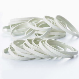幅広輪ゴム ゴムバンド 伸縮性ゴム 白 幅5mm 内径50mm 結束 ラバーバンド 天然ゴム 弾性バンド 梱包バンド 梱包紐 ゴム リング 家庭 オフィス用 事務用品 長持ち ホワイト 50本入