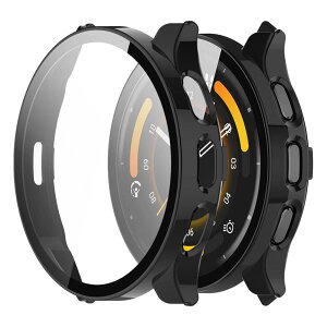 YAODLE For GARMIN Venu 3 カバー ガーミン Venu 3 ケース PC素材 カバー ファーウェイ ガーミン Venu 3 カバー ガラスフィルム一体型 全面保護 二重構造 防塵 日本旭硝子材 キズ防止 軽量(ブラック)