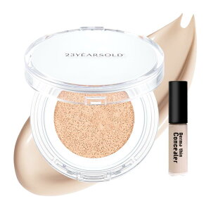 【23YEARSOLD】ダーマシンハートリーフクッション #21号 マシュマロ ベージュ 12g SPF 50+ PA++++ DERMA THIN HEARTLEAF CUSHION NO.21 (Marshmallow Beige)