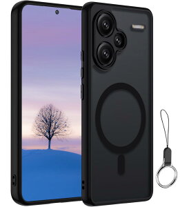 Xiaomi Redmi Note 13 Pro+ 5G 用 ケース 半透明のデザイン Magsafe対応 マグネット搭載 マット感ケース 米軍MIL規格取得 ハイブリット TPUバンパー PCマイクロドット加工 耐衝撃 黄ばみなし 指紋防止 擦