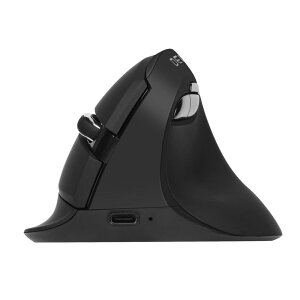 DELUX エルゴノミクスマウス 無線 静音 小手用 縦型マウス 4000DPI 2.4G/Bluetooth 5.2デュアルモード 充電式 手根管、手首、手の疲れに、ラップトップ/PC/Mac用(M618MINI -ブラック)